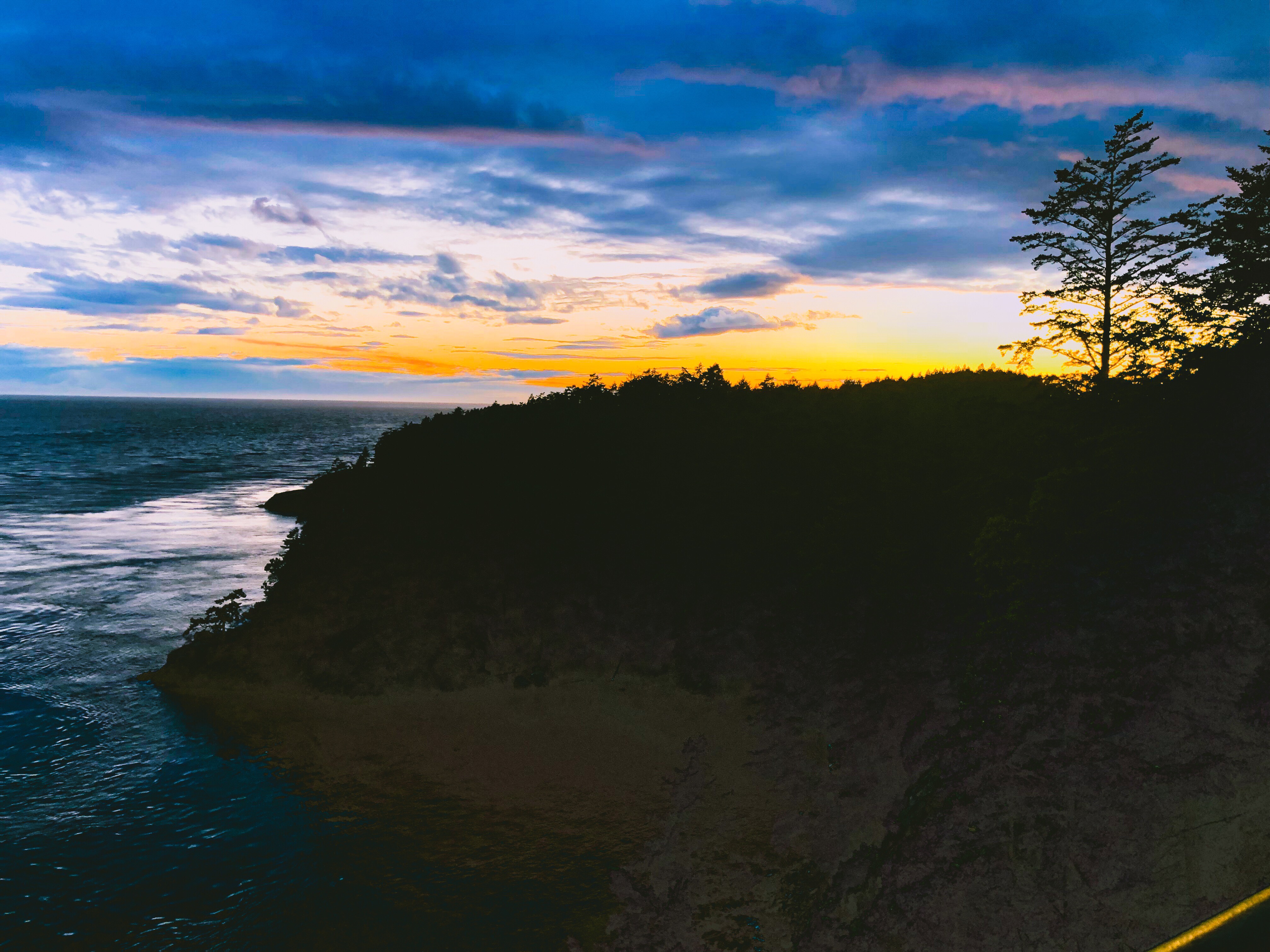 Sunset, Whidbey, Deception pass, Trees, Island, Island life, Real Estate